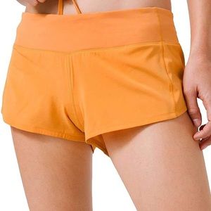 Lululemon Monarch Orange Speed Up Shorts